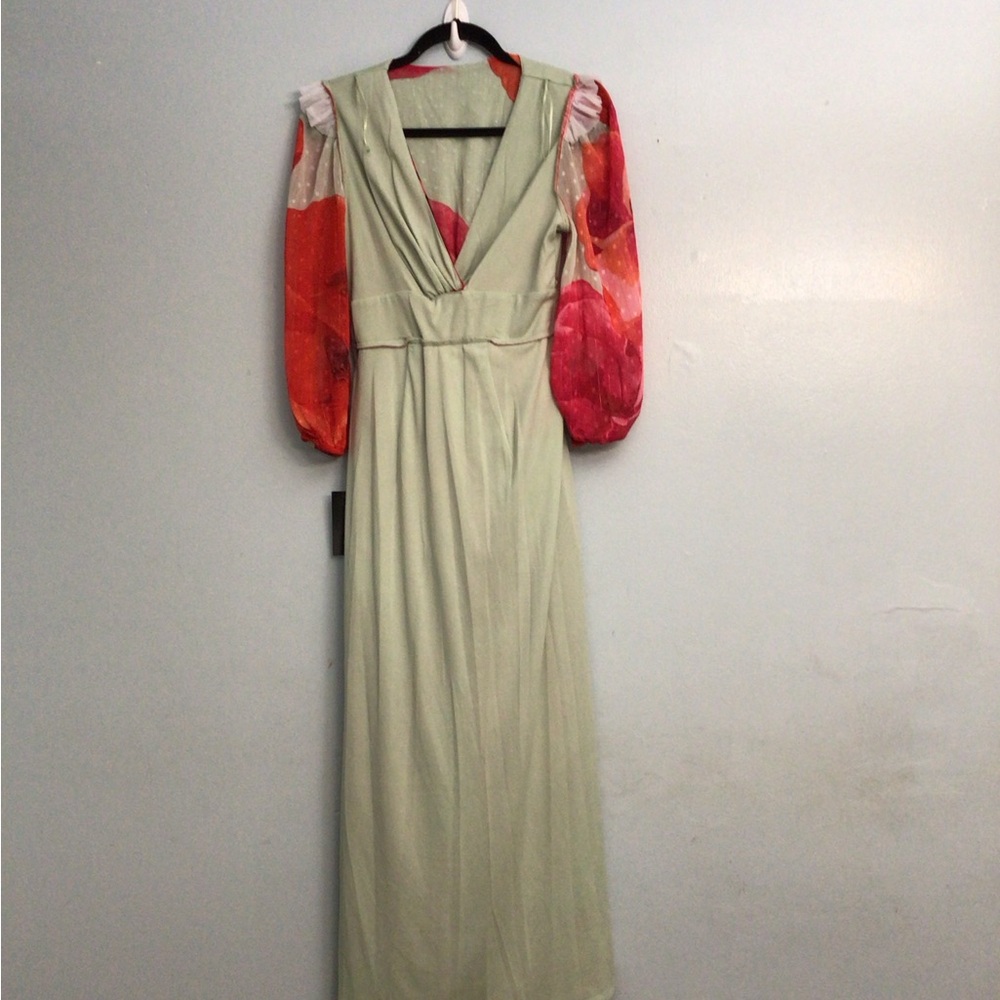 Taylor Red and Green Long Sleeve Dress - Picture 2 of 15